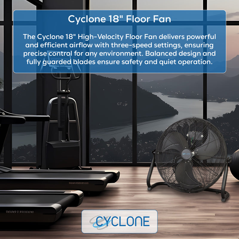 Cyclone 18" High Velocity Floor Fan - George's Industrial Services Ltd