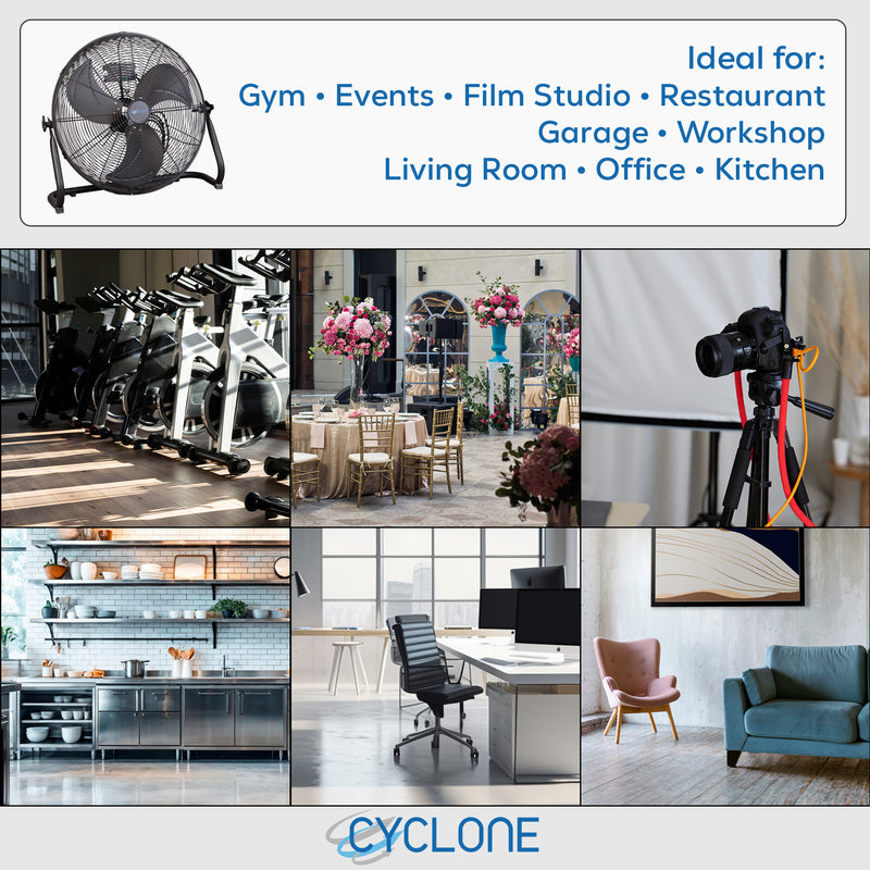 Cyclone 18" High Velocity Floor Fan - George's Industrial Services Ltd
