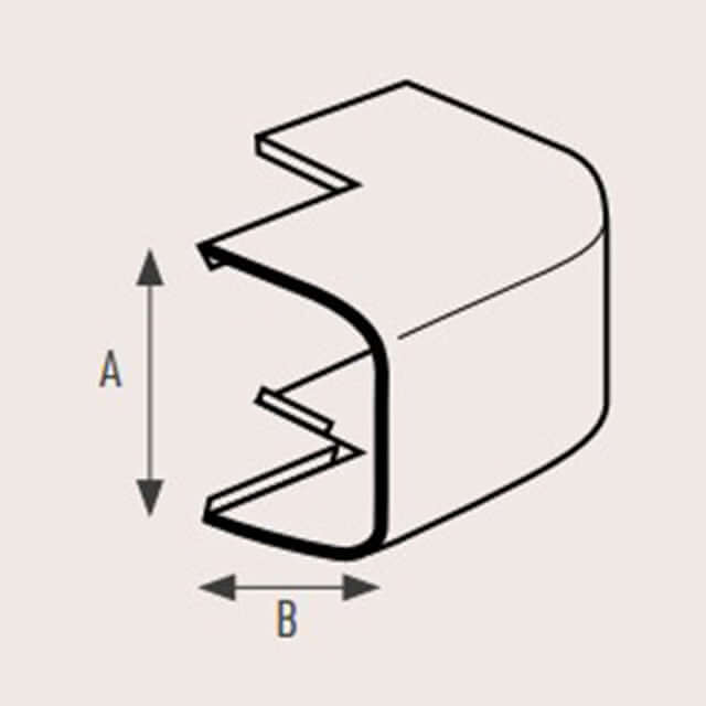 90 Degree External Corner Trunking - 65 x 50mm / 80 x 60mm - White / Black - George's Industrial Services Ltd