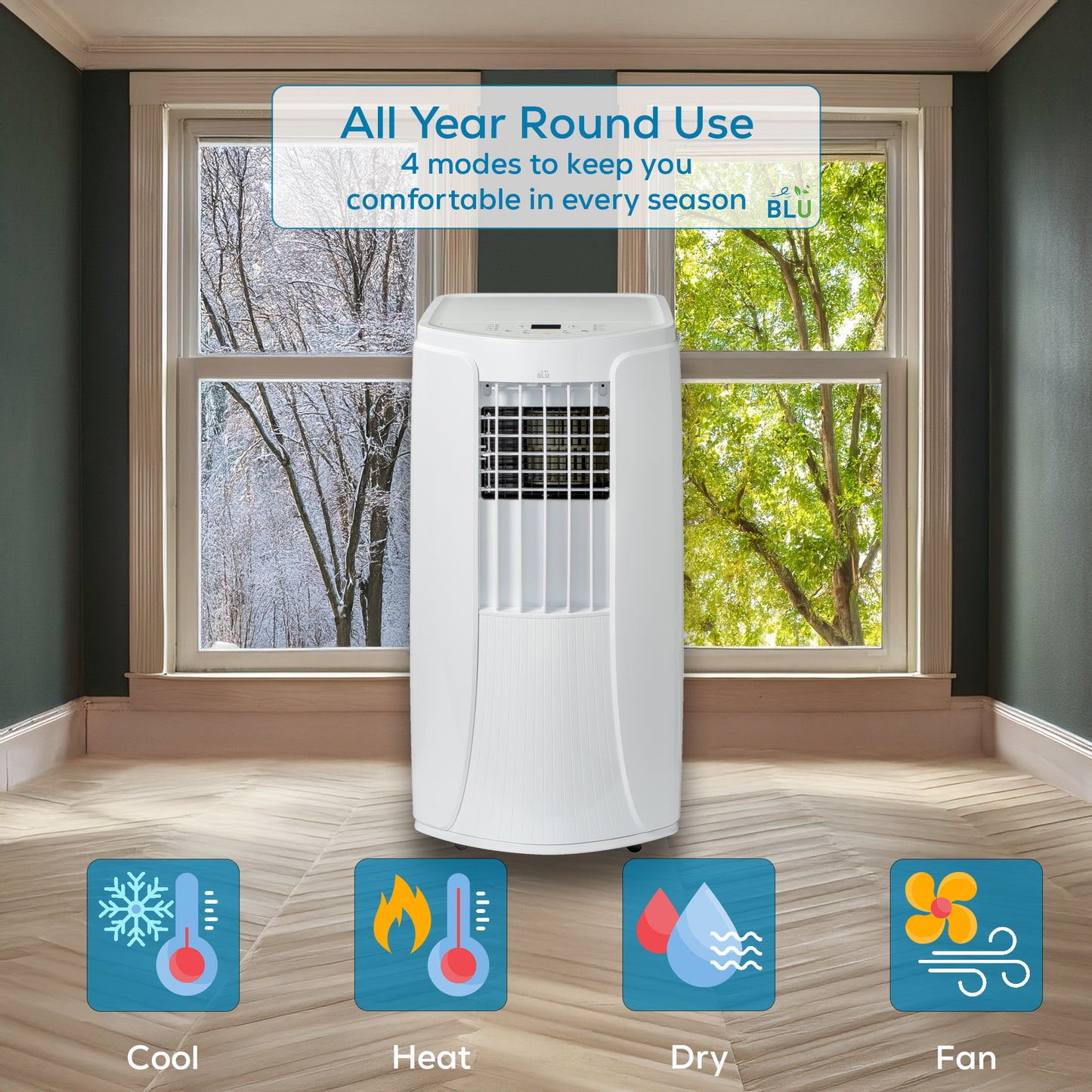 BLU12 Portable Air Conditioner 3.5kW | Cool, Heat & Dehumidify - George's Industrial Services Ltd