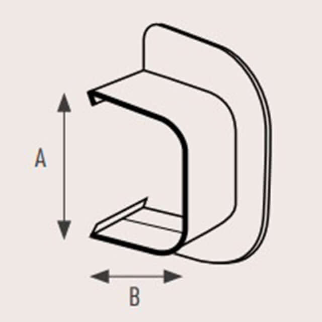 Trunking Wall Passage - 65 x 50mm / 80 x 60mm - White / Black - George's Industrial Services Ltd