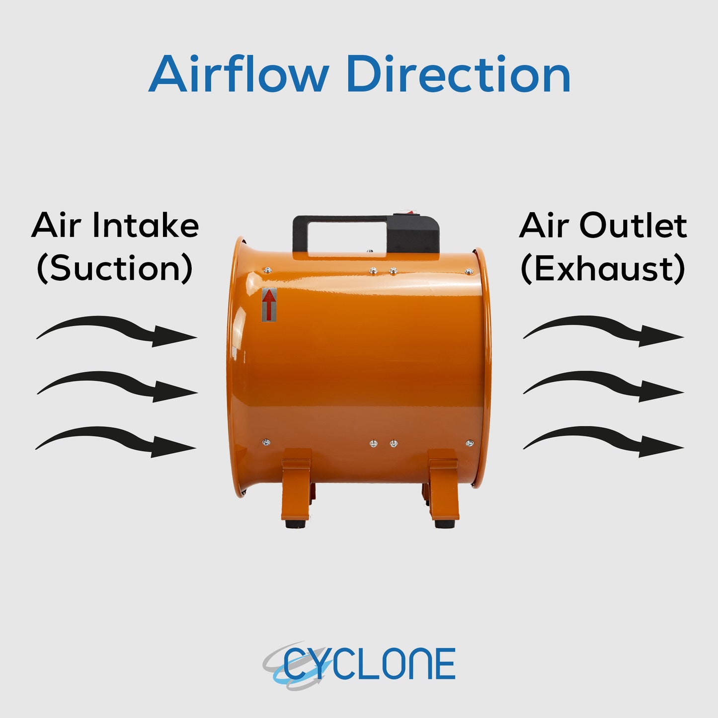 Cyclone 12" Dust Fume Extractor 230V Industrial Ventilation Fan +5m Duct - George's Industrial Services Ltd