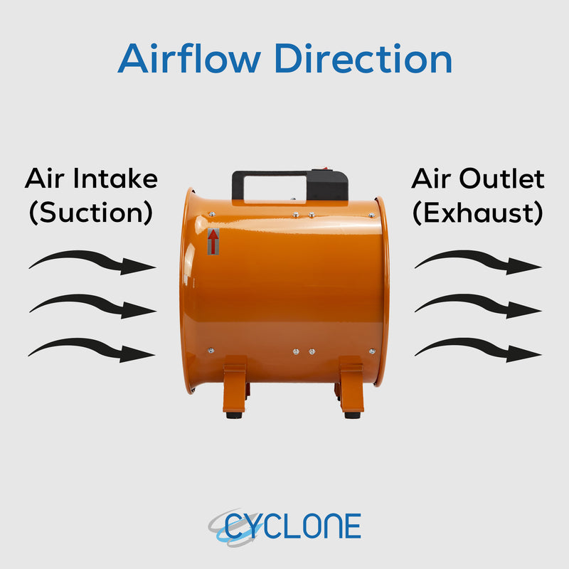 Cyclone 12" Dust Fume Extractor 230V Industrial Ventilation Fan +5m Duct - George's Industrial Services Ltd