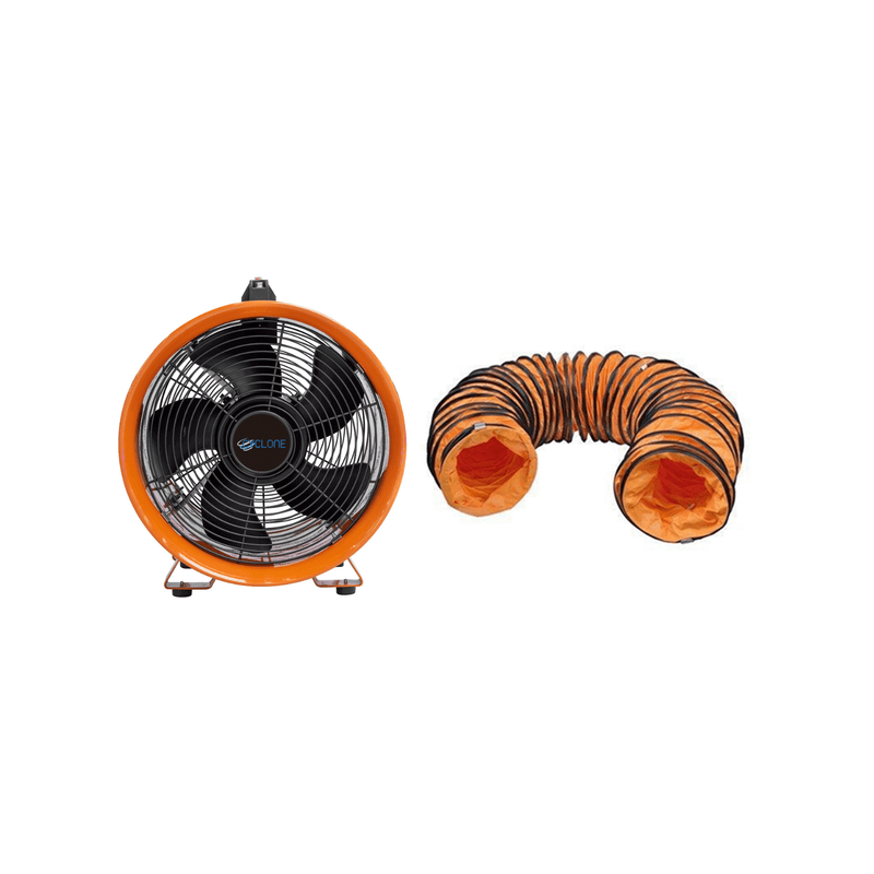 Cyclone 10" Dust Fume Extractor / Ventilation 110V Fan + 10m Duct - George's Industrial Services Ltd