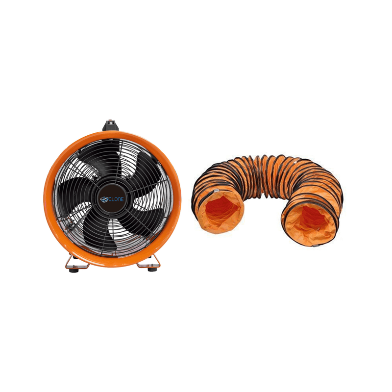 Cyclone 12" Dust Fume Extractor / Ventilation 230V Fan + 5m Duct - George's Industrial Services Ltd