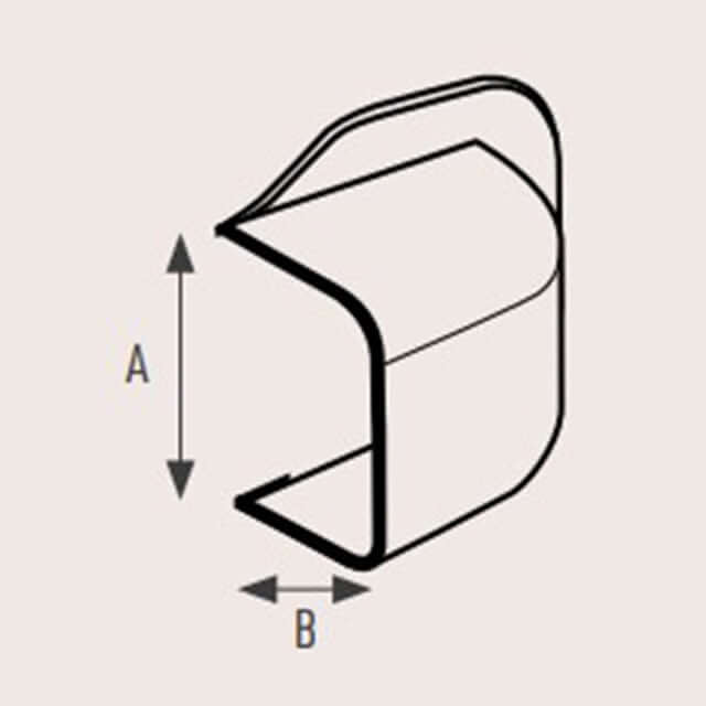 Wall Mounted End Cover Trunking - 65 x 50mm / 80 x 60mm - White / Black - George's Industrial Services Ltd