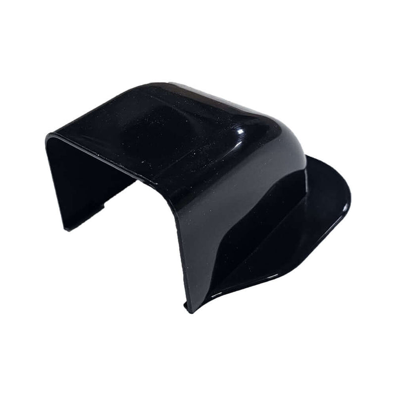 Wall Mounted End Cover Trunking - 65 x 50mm / 80 x 60mm - Black