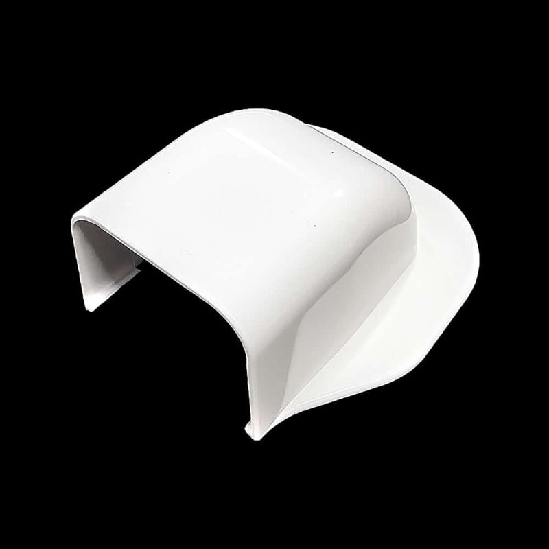 Wall Mounted End Cover Trunking - 65 x 50mm / 80 x 60mm - White