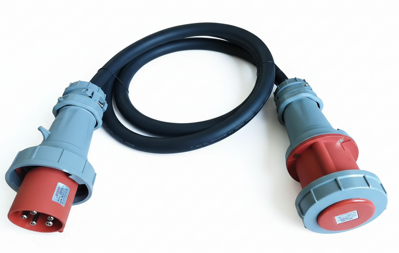 415V/63A 3 Phase Lead 5 Pin 10mm Heavy Duty Industrial H07RN-F Rubber Cable