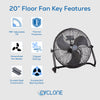 Cyclone 20" High Velocity Floor Fan