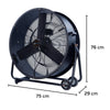 Cyclone 24" Industrial High Velocity Drum Fan 230V
