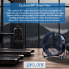 Cyclone 30" High Velocity Industrial Drum Fan 230V - George's Industrial Services Ltd