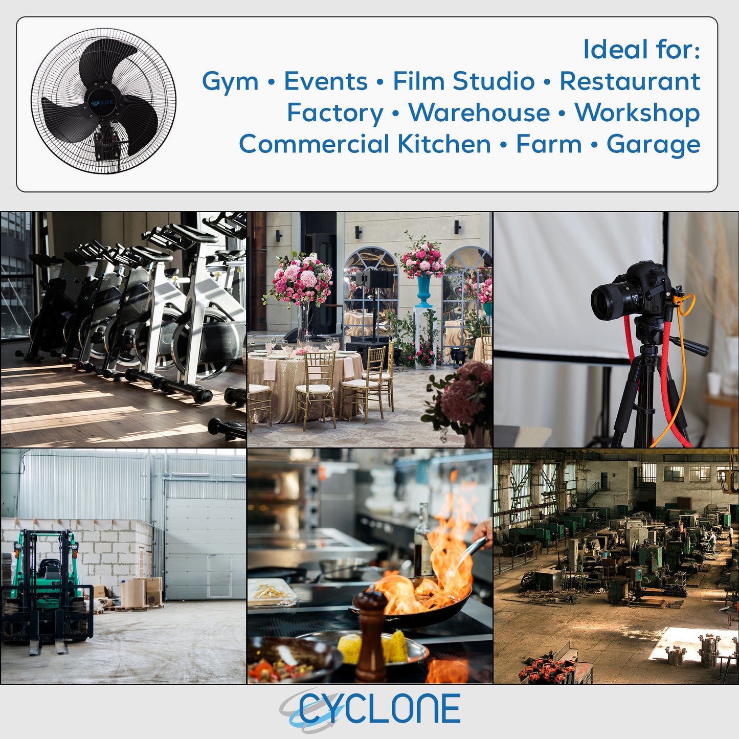 Cyclone 18" Wall Mount Fan - George's Industrial Services Ltd