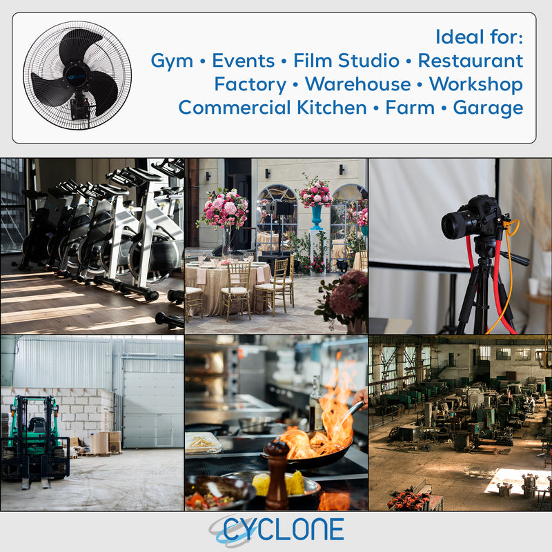 Cyclone 18" Wall Mount Fan - George's Industrial Services Ltd