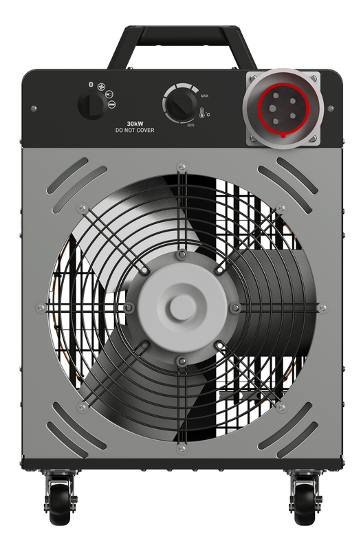 30kW Industrial Fan Heater 3 Phase Supply - 63 Amps