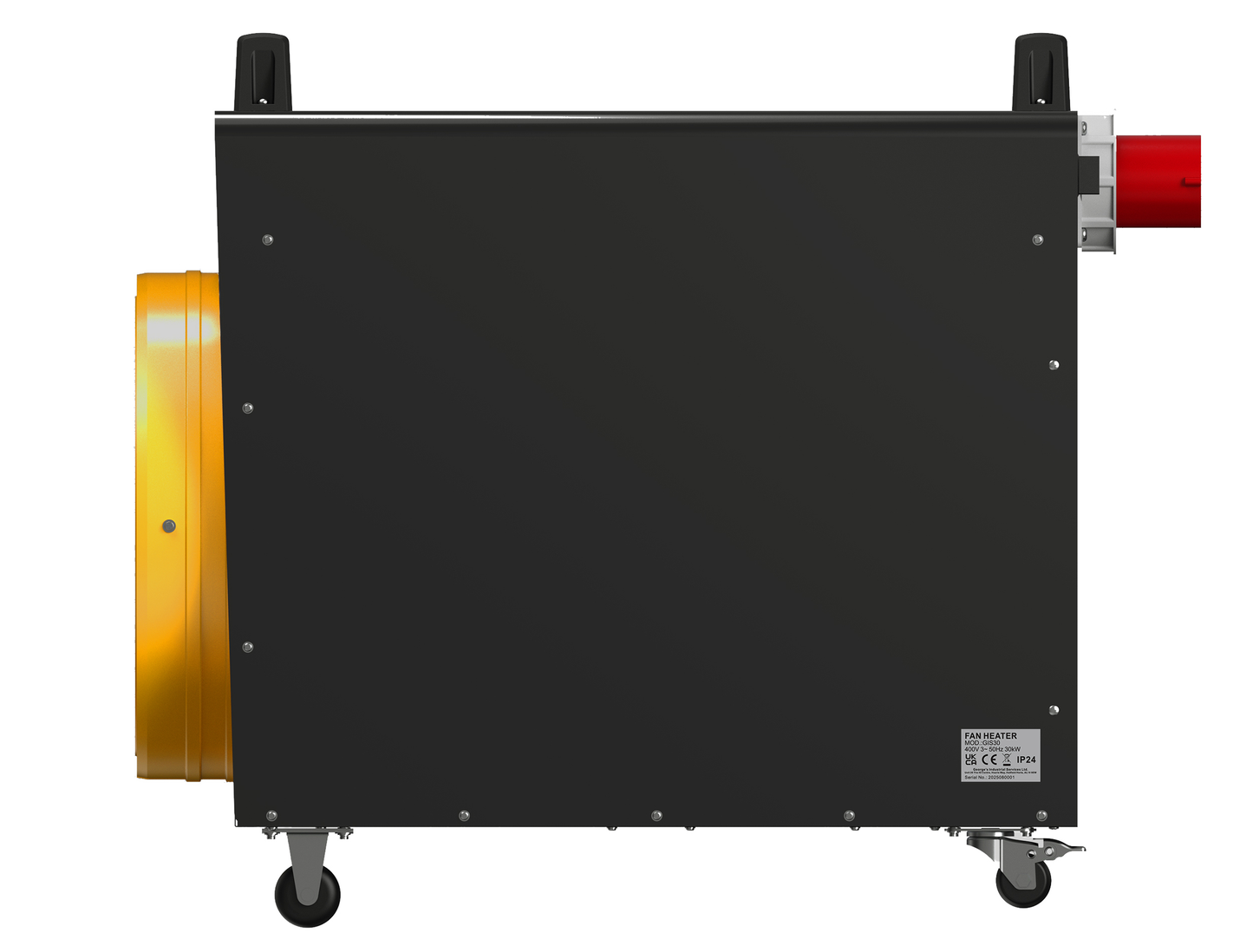 30kW Industrial Fan Heater 3 Phase Supply - 63 Amps