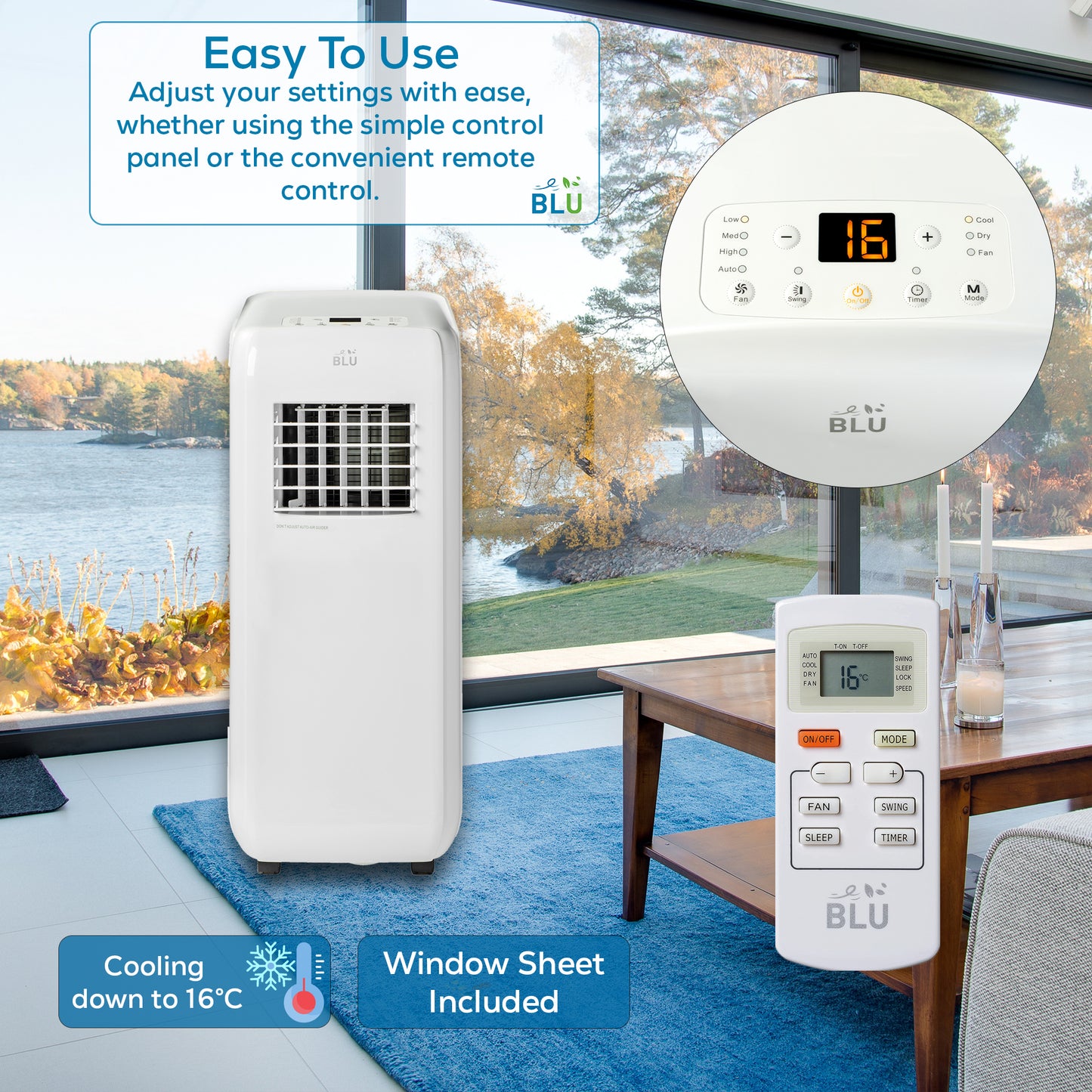 Repacked BLU09 2.5kW Portable Air Conditioner - George's Industrial Services Ltd