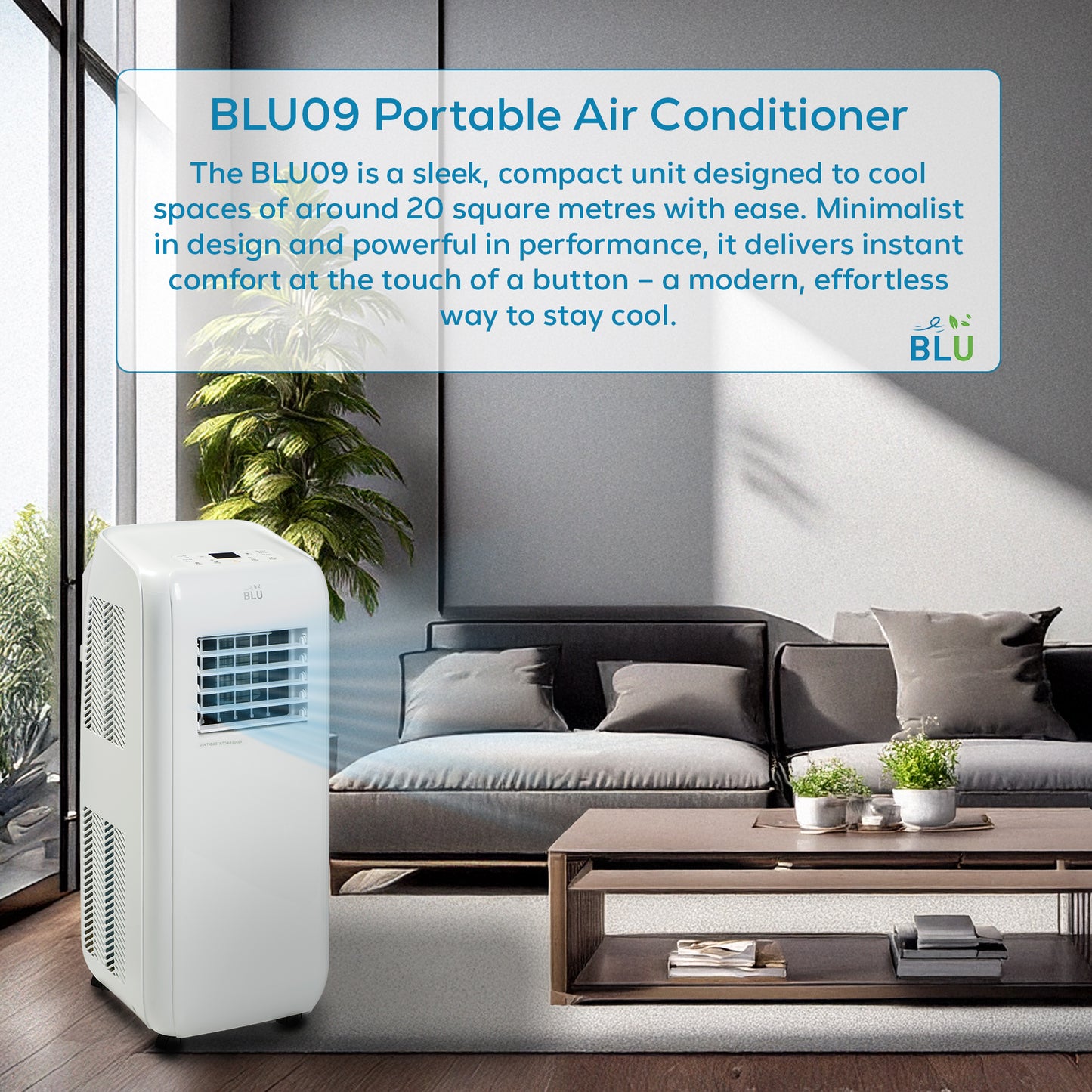 Repacked BLU09 2.5kW Portable Air Conditioner - George's Industrial Services Ltd