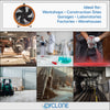 Cyclone 10" Dust Fume Extractor 230V Industrial Ventilation Fan + 10m Duct - George's Industrial Services Ltd