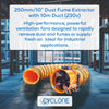 Cyclone 10" Dust Fume Extractor 230V Industrial Ventilation Fan + 10m Duct - George's Industrial Services Ltd
