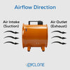 Cyclone 10" Dust Fume Extractor 110V Industrial Ventilation Fan + 10m Duct - George's Industrial Services Ltd