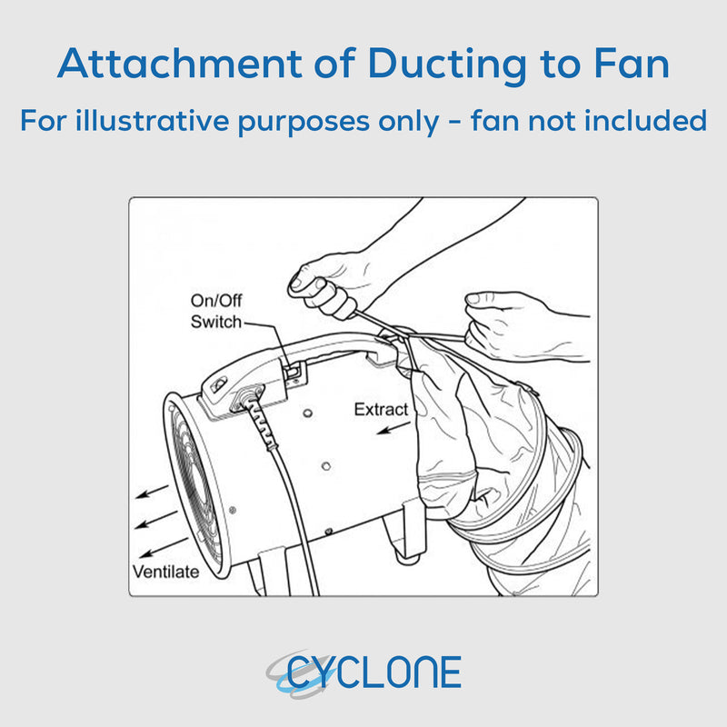 10" Heavy Duty Flexible PVC Ducting - 10m - George's Industrial Services Ltd