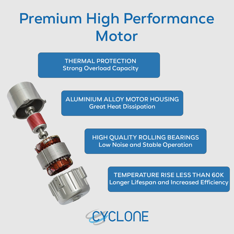 Cyclone 12" Dust Fume Extractor 230V Ventilation Fan + 10m Duct - George's Industrial Services Ltd